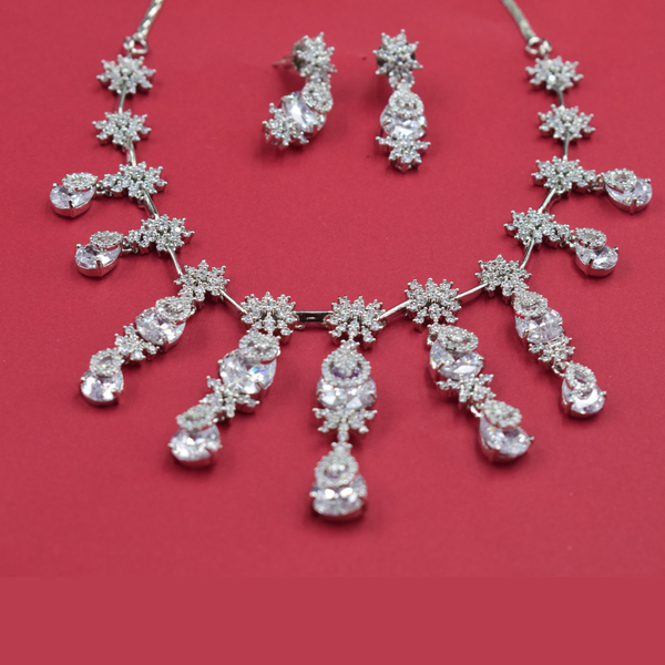 Rosé Snowfall Necklace Set