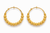 Royal Aura Textured Gold Hoop Earrings