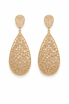 Golden Aura Filigree Drop Earrings