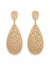 Golden Aura Filigree Drop Earrings