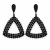 Midnight Noir Beaded Drop Earrings