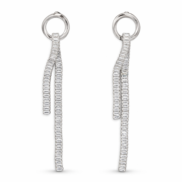 Silver Cascade Loop Earrings