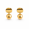 Luna Drop Gold Stud Earrings