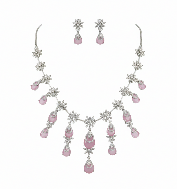 Rosé Snowfall Necklace Set