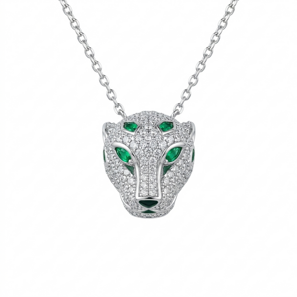 Emerald Gaze Panther Pendant