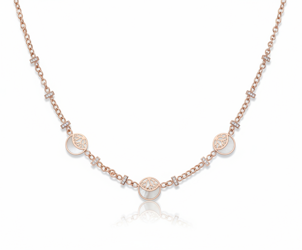 Rose Aura Charm Necklace