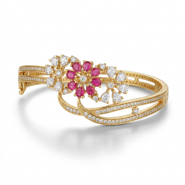 Ruby Bloom Diamond Bracelet