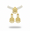 Royal Golden Filigree Pearl Choker & Chandbali Earring Set