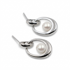 Moonlit Pearl Loop Earrings