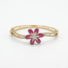 Ruby Bloom Elegance Bracelet