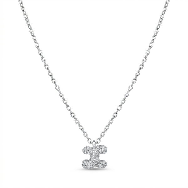 Diamond Initial “I” Pendant