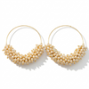 Pearl Bloom Hoop Earrings