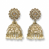 Royal Kundan Pearl Dome Jhumka Earrings