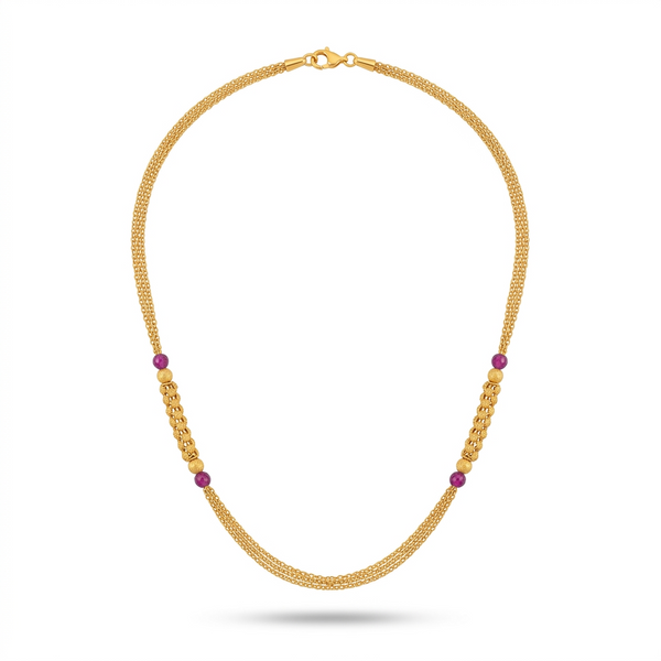 Heritage Grace Beaded Gold Necklace