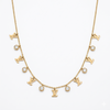 Golden Initial Sparkle Necklace