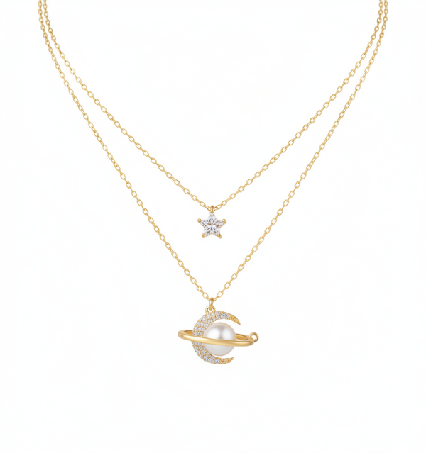 Celestial Moon & Star Pendant