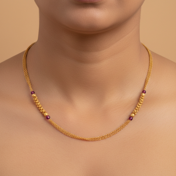 Heritage Grace Beaded Gold Necklace